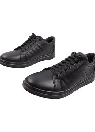 Кеди мужские maxus shoes черные натуральная кожа, 485 фото