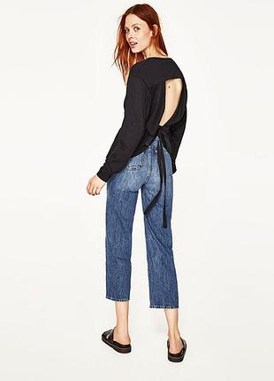 Футболка з довгим рукавом і відкритою спинкою zara