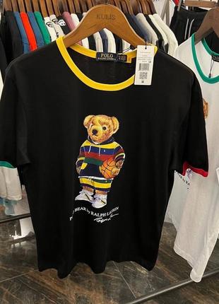 Мужская футболка с принтом polo bear by ralph lauren / качественные футболки для мужчин