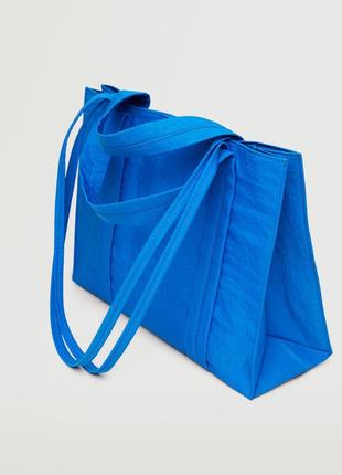 Сумка, сумка лого, сумка шоппер, сумка нейлон, сумка с длинной и короткими ручками, сумка большая