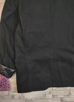 Женский пиджак shore leave черный с подкладом в белый горох размер l 486 фото