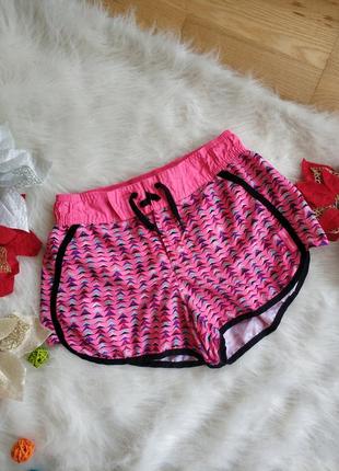 Фірмові спортивні шорти hot tuna яскраво рожевого кольору на лепучки4 фото