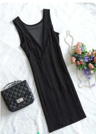 Маленькое черное платье, приталенное мини платье кэжуал