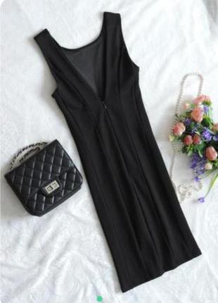Маленька чорна сукня, приталена міні сукня кежуал3 фото