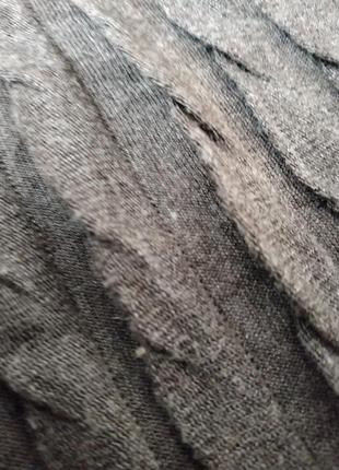 Плаття сіро коричневе з оборками3 фото
