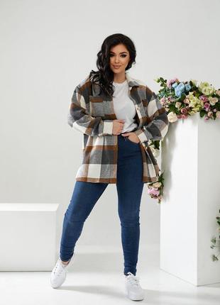 Базова сорочка в клітку з кашеміру