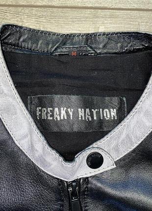Женская кожаная куртка freaky nation racing team2 фото