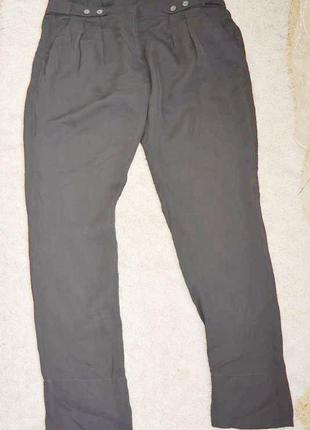 Натуральные зауженные брюки, чиносы, вискоза, лен, хлопок, на жару, topshop