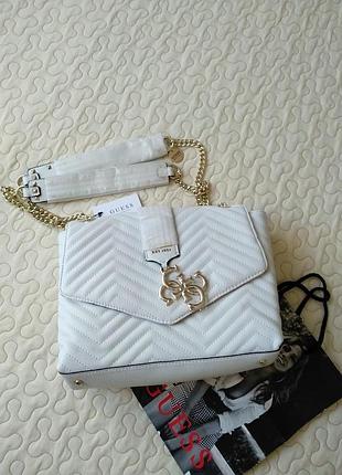 Кроссбоди сумка гесс  guess violet  белая оригинал
