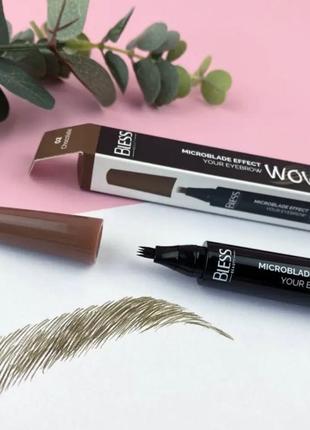 Маркер для бровей bless beauty wow tattoo brow pen