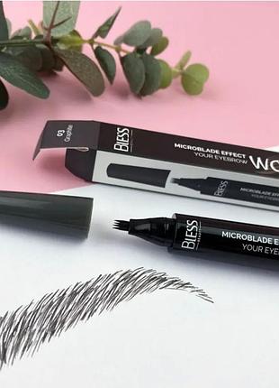 Маркер для бровей bless beauty wow tattoo brow pen