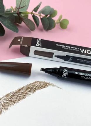 Маркер для бровей bless beauty wow tattoo brow pen