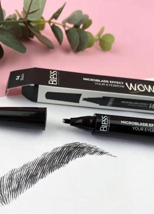 Маркер для бровей bless beauty wow tattoo brow pen