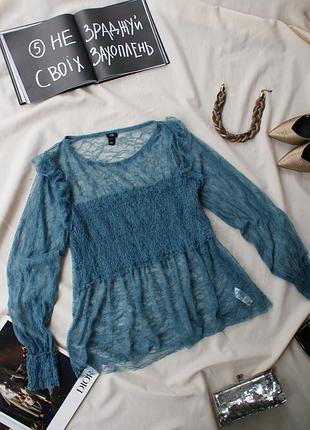 Брендова гіпюрова блуза від river island