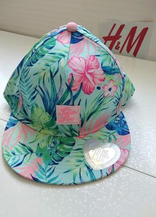 H&m новая бейсболка с цветочным принтом на девочку