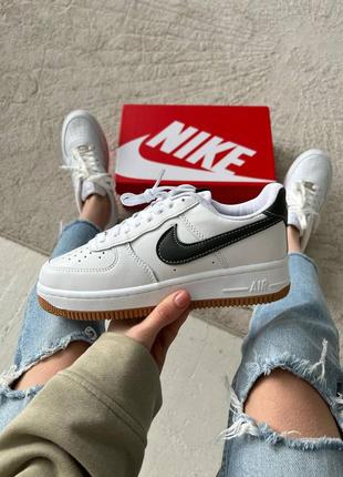 Кроссовки nike air force 1 low white green
