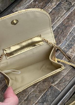 Estee lauder стильная мини сумочка кроссбоди золото оригинал6 фото