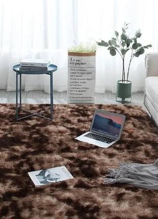 Килим травка світо сірий сірий пухнастий приємний на дотик 150х200 см