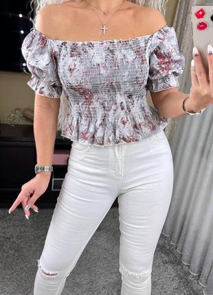 Блуза с эластичным корсетом1 фото