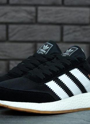 Чоловічі чорно-білі кросівки на весну  adidas iniki 🆕 адідас інікі