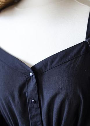 Стильна блузка з бавовни з відкритими плечима5 фото