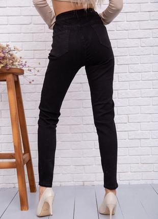 Жіночі стрейчеві джинси американки чорного кольору3 фото