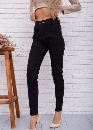 Жіночі стрейчеві джинси американки чорного кольору2 фото