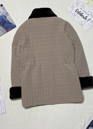 Демисезонная стеганая куртка удлиненная от дорогого бренда alexon, размер 12/m -l3 фото