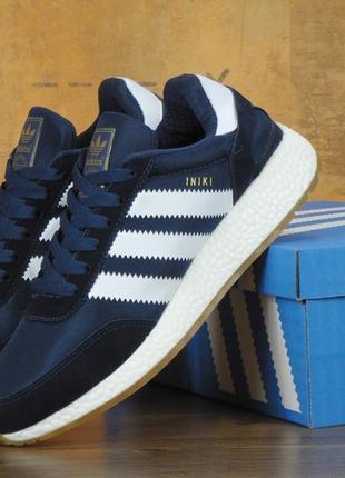 Мужские синие кроссовки на весну adidas iniki 🆕 адидас иники