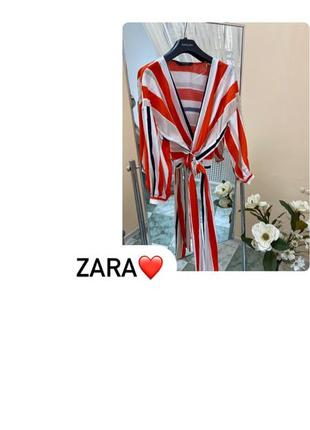 Смугаста блуза  zara❤️1 фото