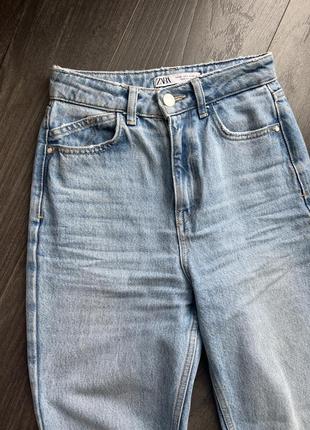 Женские мом джинсы от zara 32 размер хс3 фото
