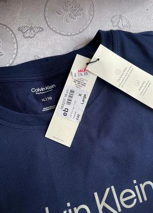 Футболка синяя calvin klein2 фото