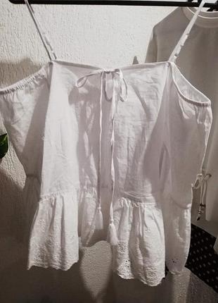 Блуза boho off-shoulders белая 2