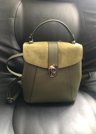 Рюкзак, портфель, сумка шкіряна italy leather