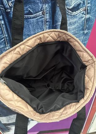 Сумка женская сумка 🧳 сумка спортивная сумка в поездку сумка шопер сумка бежевая сумка стеганная5 фото