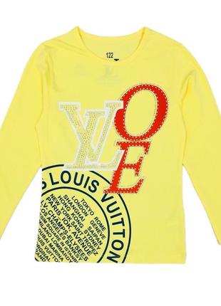 Реглан для дівчинки в жовтому кольорі louis vuitton арт.5014