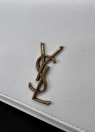 Сумка в стиле ysl черная белая кожа5 фото