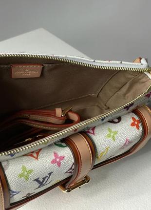 Женская стильная разноцветная сумка на ремнем 🆕 средняя сумочка5 фото