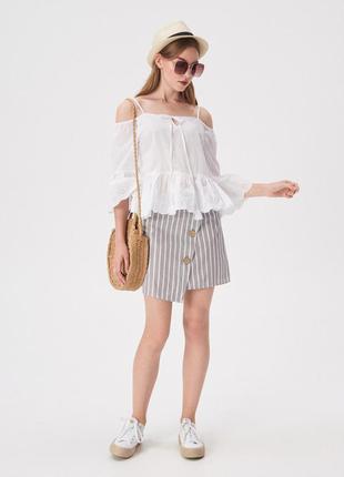 Блуза boho off-shoulders белая