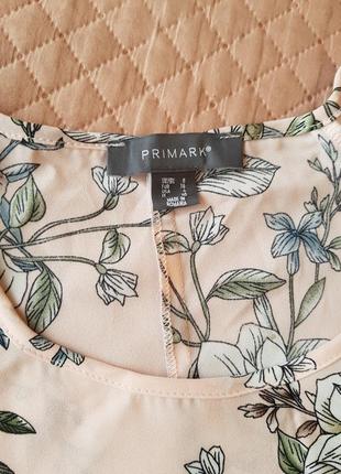 Летняя блуза кофточка в цветочный принт с воланами4 фото