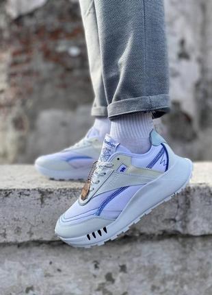 Мужские кроссовки reebok cl legacy white blue1 фото