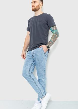 Джинси чоловічі однотонні кольори джинс4 фото