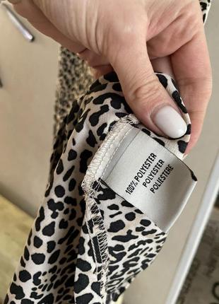 Юбка миди с леопардовым принтом сатиновая в бельевом стиле атласная леопардовая8 фото