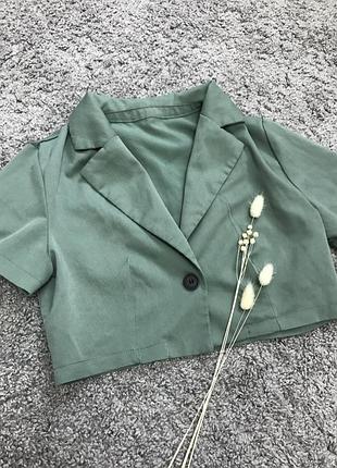 Укорочений жакет сорочка shein