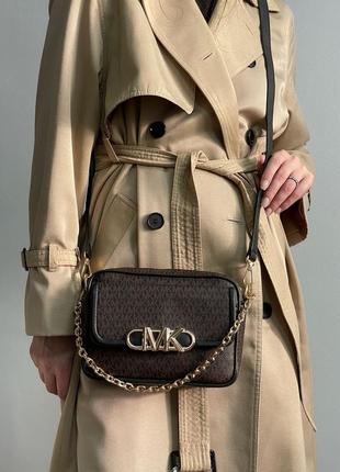 Женская коричневая сумка с ремне через плечо michael kors 🆕 кросс боди