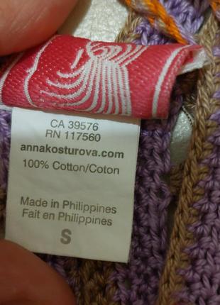 Пляжна сукня anna kosturova дизайнерська в'язана туніка handmade вязаная туника8 фото