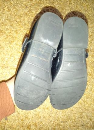 Туфли лаковые clarks 33.5размер 7
