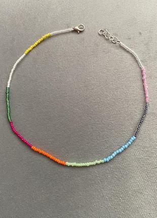 Чекер цветной радуга в наличии разноцветный из бисера чокер2 фото