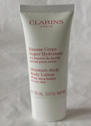 Увлажняющий лосьон для тела clarins moisture-rich body lotion, 30 мл2 фото