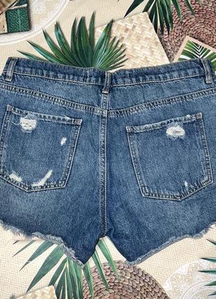 Джинсовые шорты lcw jeans на средней посадке рваные с потертостями9 фото